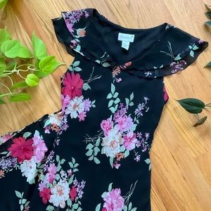Vintage 90s silk floral dress